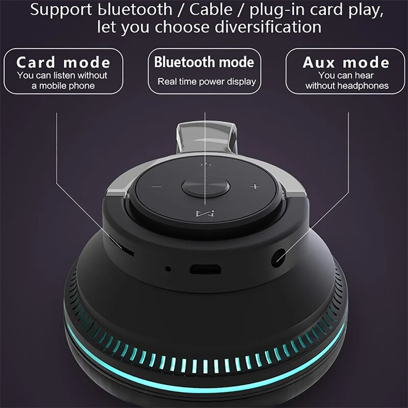 Căști Bluetooth Căști fără fir cu microfon Adaptor USB Căști cu anulare a zgomotului Stereo bas pliabil pentru căști de computer