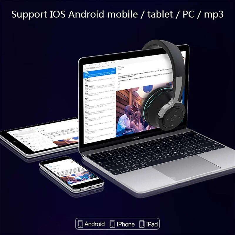 Căști Bluetooth Căști fără fir cu microfon Adaptor USB Căști cu anulare a zgomotului Stereo bas pliabil pentru căști de computer