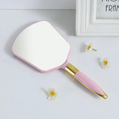 Vintage ručné kozmetické zrkadlo v európskom štýle s rukoväťou, ručné zrkadlo na predlžovanie mihalníc, kozmetické nástroje