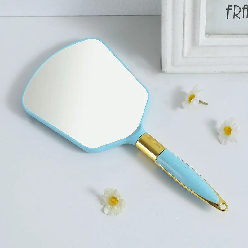 Vintage ručné kozmetické zrkadlo v európskom štýle s rukoväťou, ručné zrkadlo na predlžovanie mihalníc, kozmetické nástroje