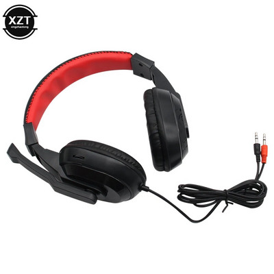 Căști reglabile pentru jocuri de 3,5 mm Stereo mufă de 3,5 mm Căști pentru computer PC Căști pentru jocuri cu microfoane pentru streaming live