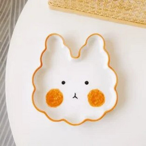 8-palcový keramický kreslený tanier so zvieratami, večerné taniere, kuchynský riad, kórejské súpravy riadu, severské knedličky, riad pre domácnosť