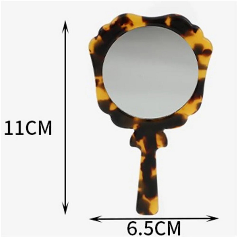 Φορητοί καθρέφτες χειρός Ρετρό καθρέφτης μακιγιάζ Χειροποίητος στρογγυλός καθρέφτης καθρέφτης κομμωτηρίων καθρέφτης με λαβή Καλλυντικά Εργαλείο ομορφιάς
