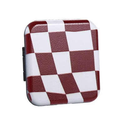 Ρετρό καρό καθρέφτη Βάση βάσης τηλεφώνου σκακιέρας Κλασικός φορητός τετράγωνος συμπαγής καθρέφτης INS Pocket Cosmetics Tool