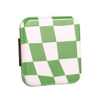 Ρετρό καρό καθρέφτη Βάση βάσης τηλεφώνου σκακιέρας Κλασικός φορητός τετράγωνος συμπαγής καθρέφτης INS Pocket Cosmetics Tool