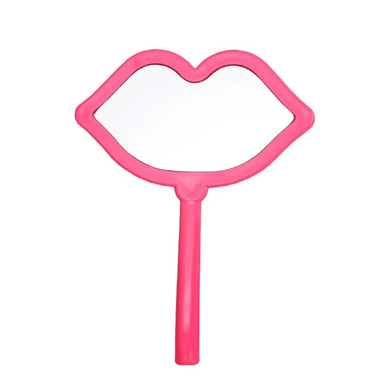 Rankinis makiažo veidrodis lūpų formos makiažo veidrodis su rankena Rankinis veidrodis SPA salonas Kompaktiški veidrodžiai Kosmetinis veidrodis moterims