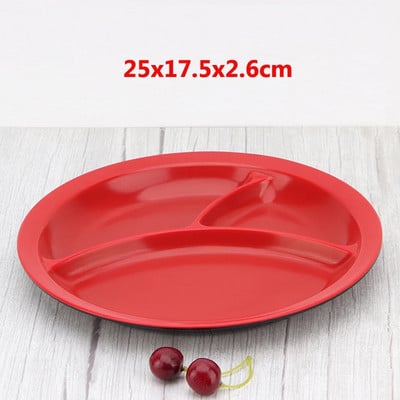 Červený melamínový tanier, imitácia porcelánu, riad, varný tanier, tanier na rýchle občerstvenie, reštaurácia, ryžový bufet, tanier