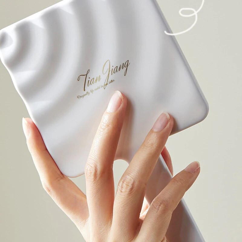 Ručné kozmetické zrkadlo v tvare tekutého štvorca, prenosné kompaktné zrkadlá, kozmetické nástroje na líčenie, stolové kozmetické zrkadlo