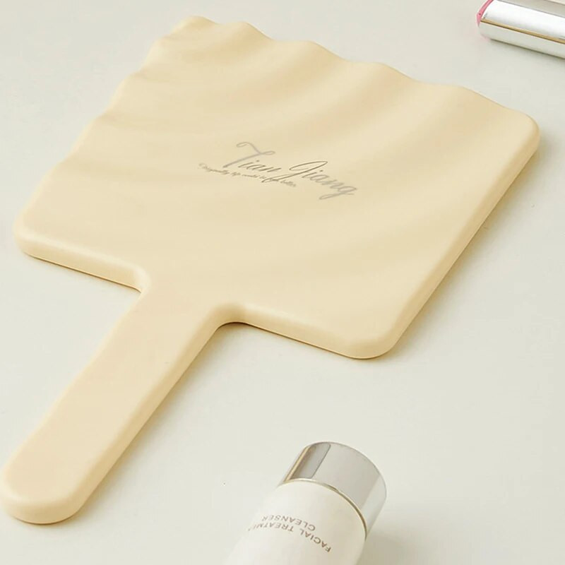 Ručné kozmetické zrkadlo v tvare tekutého štvorca, prenosné kompaktné zrkadlá, kozmetické nástroje na líčenie, stolové kozmetické zrkadlo