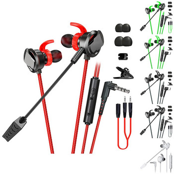 RX3 Pro Кабелни слушалки за поставяне в ушите L-образни 3,5 мм жак дизайн Шумоизолиращи слушалки с висок звук за лаптоп