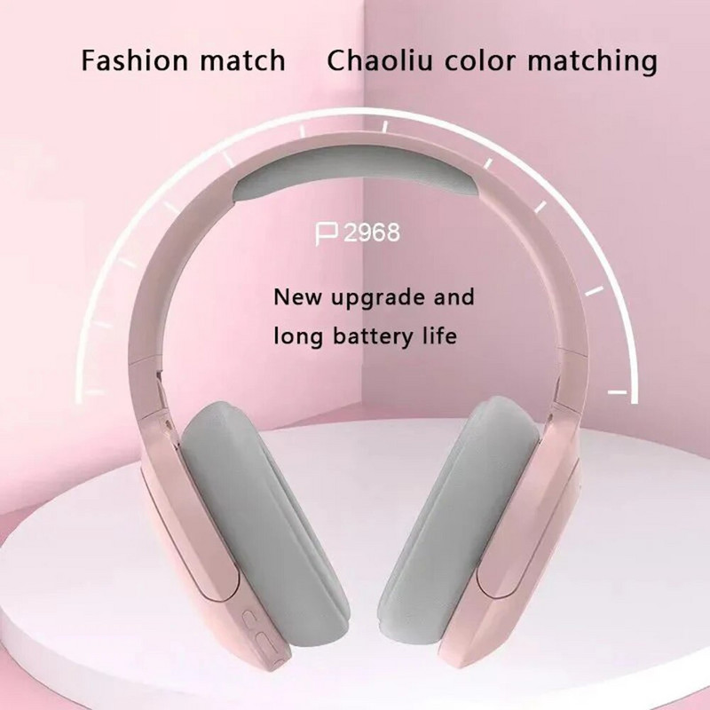 Bezdrôtové slúchadlá P2968 s potlačením hluku, stereo slúchadlá s potlačením hluku, skladacie slúchadlá cez uši pre mobilný telefón, počítač, notebook, veľkoobchod