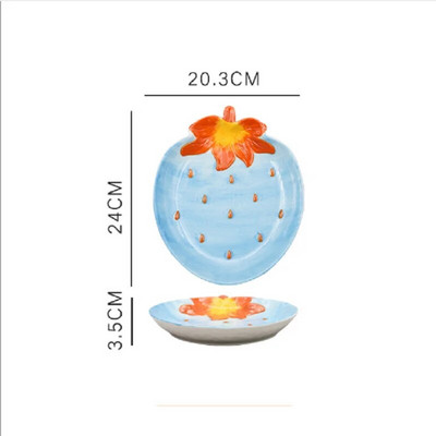 Keramický tanier v tvare ovocia, kreatívny šalát, cukríky, sušené ovocie, občerstvenie, mriežkový tanier, miska, detská večera, japonská večera