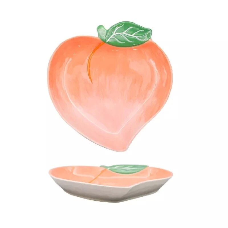 Keramický tanier v tvare ovocia, kreatívny šalát, cukríky, sušené ovocie, občerstvenie, mriežkový tanier, miska, detská večera, japonská večera