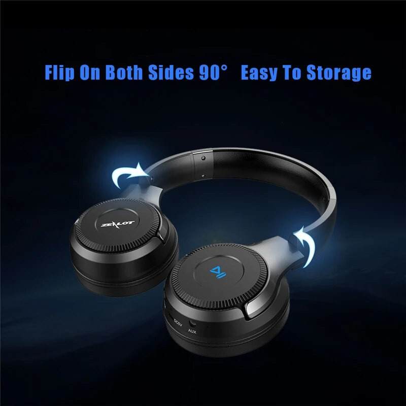 Belaidės ausinės ZEALOT B26T žaidimų ausinės su mikrofono palaikymu TF kortelės ausinės Bluetooth HD stereofoninė įranga kompiuteriui Xiaomi telefonui