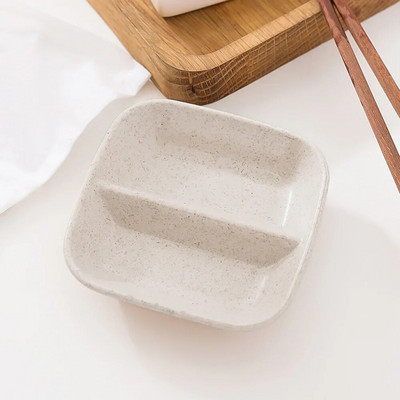 Kuchynský korenie tanier kreatívny pšeničný slamený tanier plastový tanier na občerstvenie uhorky podšálka domáci riad omáčka namáčanie občerstvenie tanier