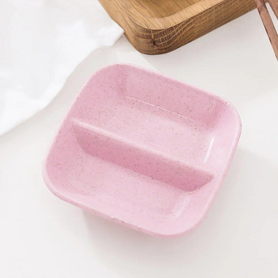 Kuchynský korenie tanier kreatívny pšeničný slamený tanier plastový tanier na občerstvenie uhorky podšálka domáci riad omáčka namáčanie občerstvenie tanier