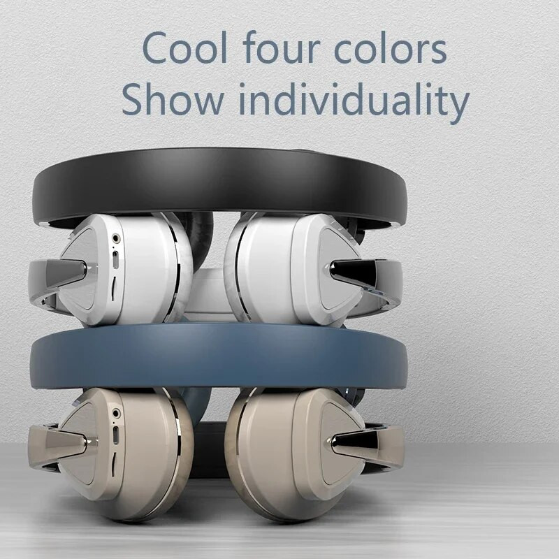 Fashion Wireless Bluetooth Ausinės Ausinės Muzikos Palaikymas TF Kortelės Ausinės Žaidimas Kompiuterinis Telefonas Universalios ausinės, skirtos nešiojamam kompiuteriui