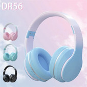 Căști fără fir DR56 Gradient Color Căști Bluetooth Hifi Gaming Reducerea zgomotului Căști sport pentru computer Băiat Fată Cadou