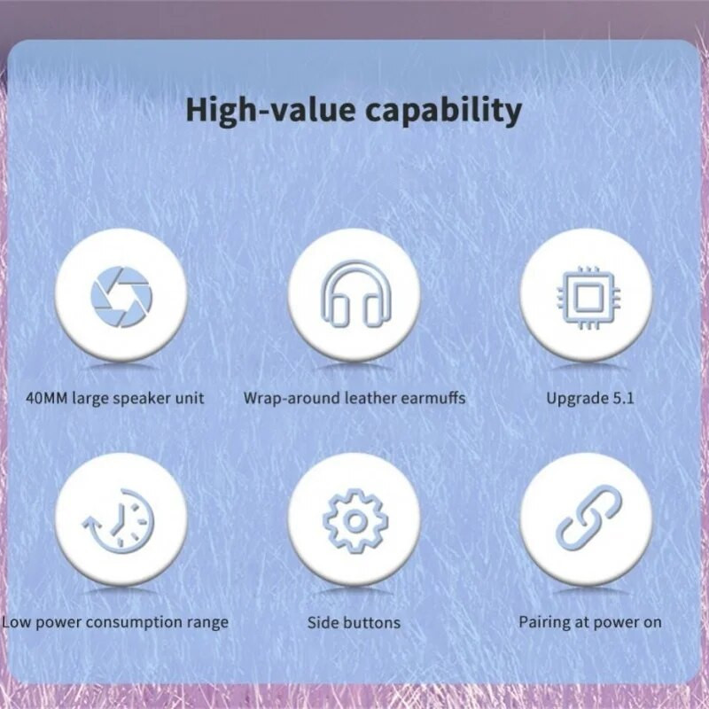 DR56 gradiento spalvų belaidės ausinės Bluetooth Hifi žaidimų ausinės triukšmą mažinančios sportinės ausinės kompiuteriui berniukui merginai dovana