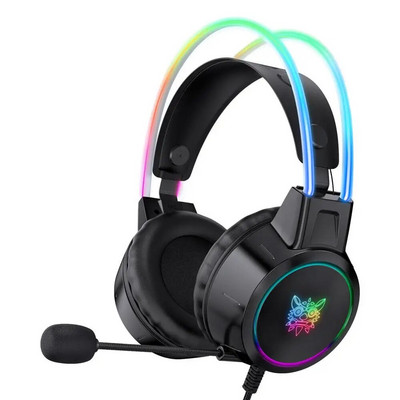 Căști de gaming ONIKUMA K8 Căști cu fir RGB cu anulare a zgomotului Căști pentru gamer pentru jocuri PC/XBox One/Accesorii pentru computere laptop
