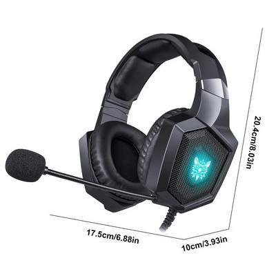 Căști de gaming ONIKUMA K8 Căști cu fir RGB cu anulare a zgomotului Căști pentru gamer pentru jocuri PC/XBox One/Accesorii pentru computere laptop