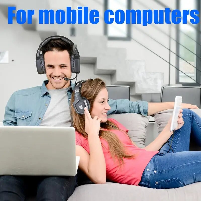 ONIKUMA K8 žaidimų ausinės RGB triukšmą slopinančios laidinės ausinės žaidėjų ausinės, skirtos kompiuteriniams žaidimams / „XBox One“ / nešiojamojo kompiuterio priedai