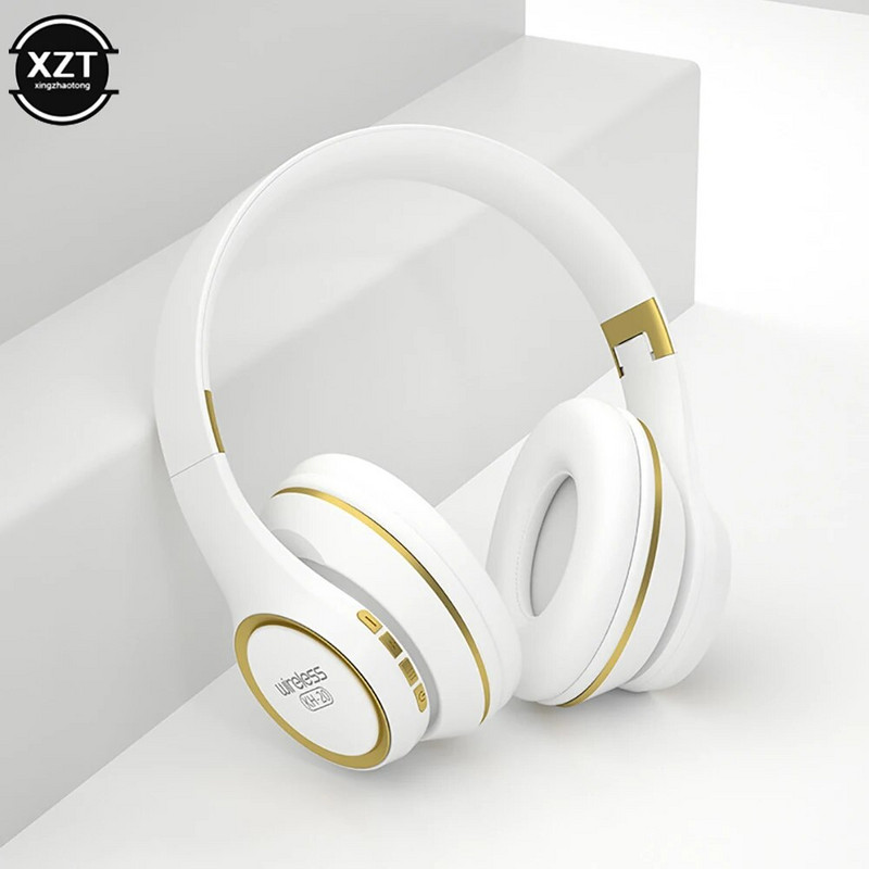 Belaidės „Bluetooth“ ausinės per ausis sulankstomos spalvingos stereofoninės kompiuterinės belaidės ausinės triukšmo panaikinimas HIFI TV žaidimų ausinės