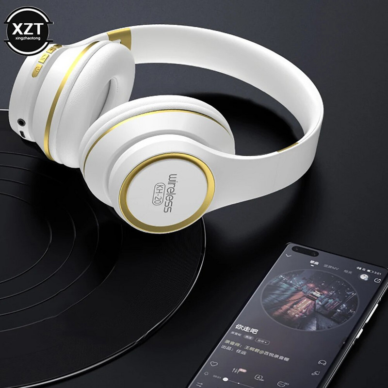 Belaidės „Bluetooth“ ausinės per ausis sulankstomos spalvingos stereofoninės kompiuterinės belaidės ausinės triukšmo panaikinimas HIFI TV žaidimų ausinės