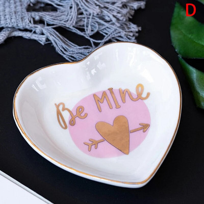 1 ks Keramický jedálenský stôl v tvare srdca, bočný tanier, miska na občerstvenie, ovocný tanier, tanier na šperky, úložný tanier na lásku, riad