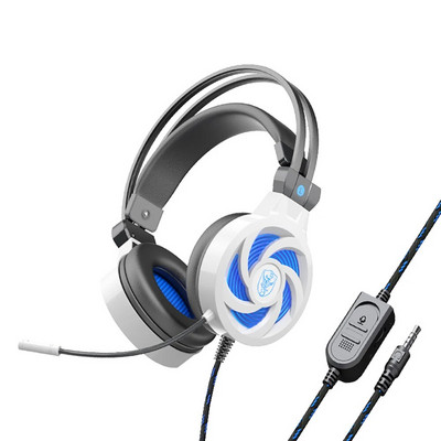 Căști PS5 cu ureche de pisică cu lumină LED RGB, microfon flexibil, căști pentru jocuri, 3,5 mm, sunet surround 3D, căști pentru computer pentru jucători de computer