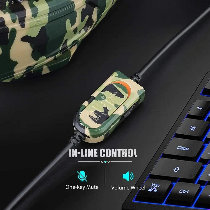 Herné slúchadlá s mikrofónom 3,5 mm, káblové, pre PS4, PS5, Xbox, basy, stereo, PC, vysoko kvalitný zvuk, darčeky