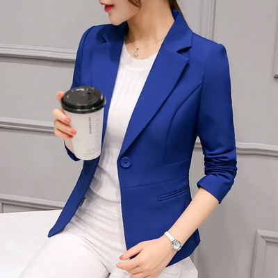 Blazer pentru femei Sacouri formale subțiri pentru damă Costum de birou pentru buzunare Jachete Palton pentru femeie cu crestături de vin Jachete pentru femei.