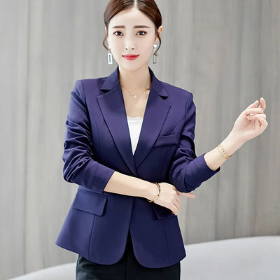 Blazer pentru femei Sacouri formale subțiri pentru damă Costum de birou pentru buzunare Jachete Palton pentru femeie cu crestături de vin Jachete pentru femei.