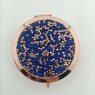 Κρυστάλλινο Διαμάντι Διπλής Όψης Καθρέφτης Μακιγιάζ Φορητός Μίνι Τσέπη Κυκλικός Καθρέφτης Χρυσό Ασημί Καλλυντικό Μικροί Καθρέφτες Καθρέφτης Νεσεσέρ