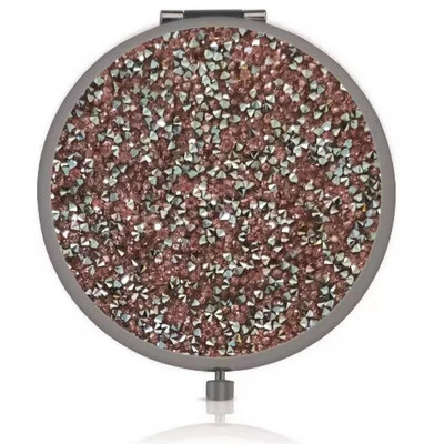 Κρυστάλλινο Διαμάντι Διπλής Όψης Καθρέφτης Μακιγιάζ Φορητός Μίνι Τσέπη Κυκλικός Καθρέφτης Χρυσό Ασημί Καλλυντικό Μικροί Καθρέφτες Καθρέφτης Νεσεσέρ