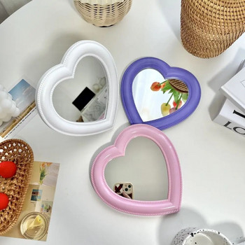Огледало във формата на сърце с форма на любов Beauty High Definition Sweet Vising Mirror Simple INS Desktop Cosmetic Mirror Househop