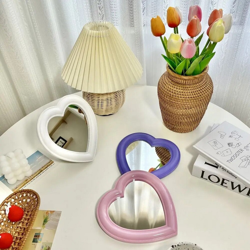 Καρδιά Καθρέφτης σε σχήμα αγάπης Ομορφιά Γλυκός καθρέφτης τοίχου Γλυκός Καθρέφτης Απλό INS Επιτραπέζιο Καλλυντικό Καθρέφτης Οικιακής Χρήσης