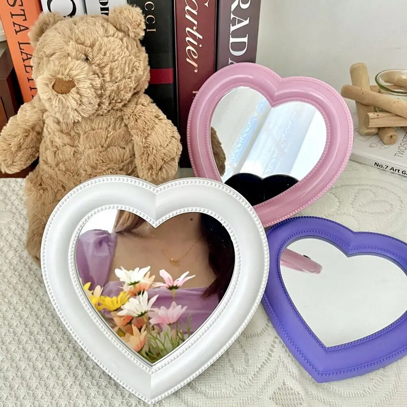 Καρδιά Καθρέφτης σε σχήμα αγάπης Ομορφιά Γλυκός καθρέφτης τοίχου Γλυκός Καθρέφτης Απλό INS Επιτραπέζιο Καλλυντικό Καθρέφτης Οικιακής Χρήσης