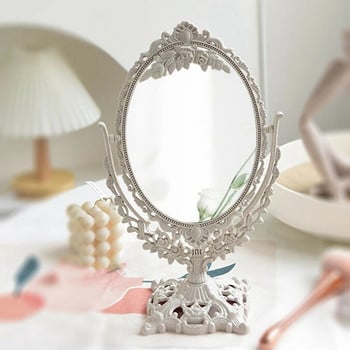 Настолно огледало, 360° въртящо се козметично огледало за грим със стойка за огледало