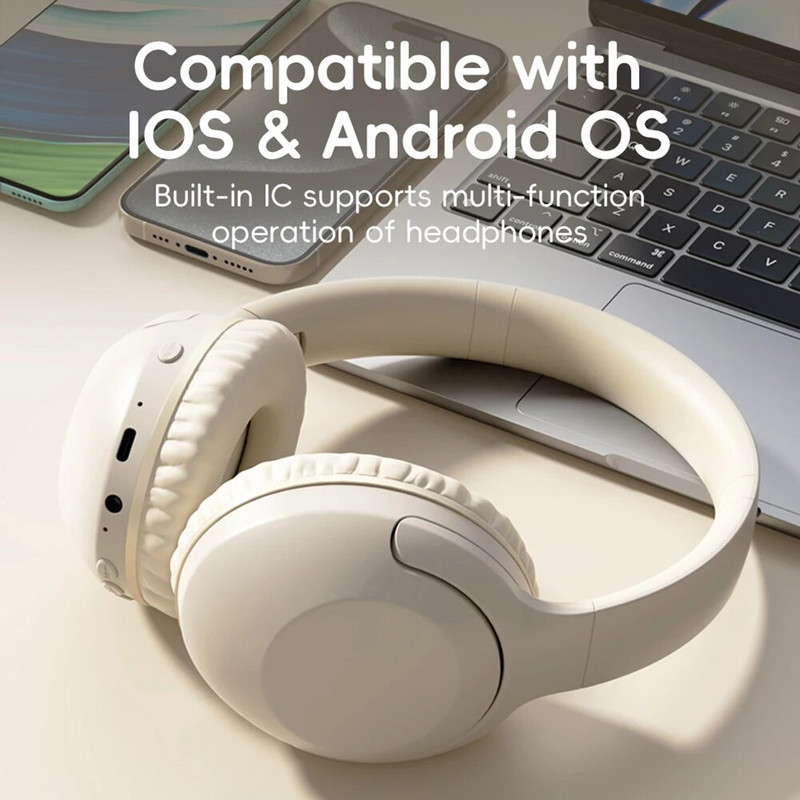 SPACEO3 belaidės „Bluetooth“ ausinės, plūduriuojančios per ausis Kompiuterio ausinės ANC triukšmą slopinančios ausinės