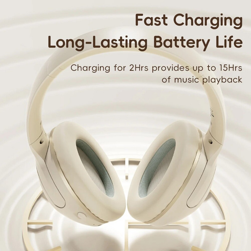 SPACEO3 belaidės „Bluetooth“ ausinės, plūduriuojančios per ausis Kompiuterio ausinės ANC triukšmą slopinančios ausinės