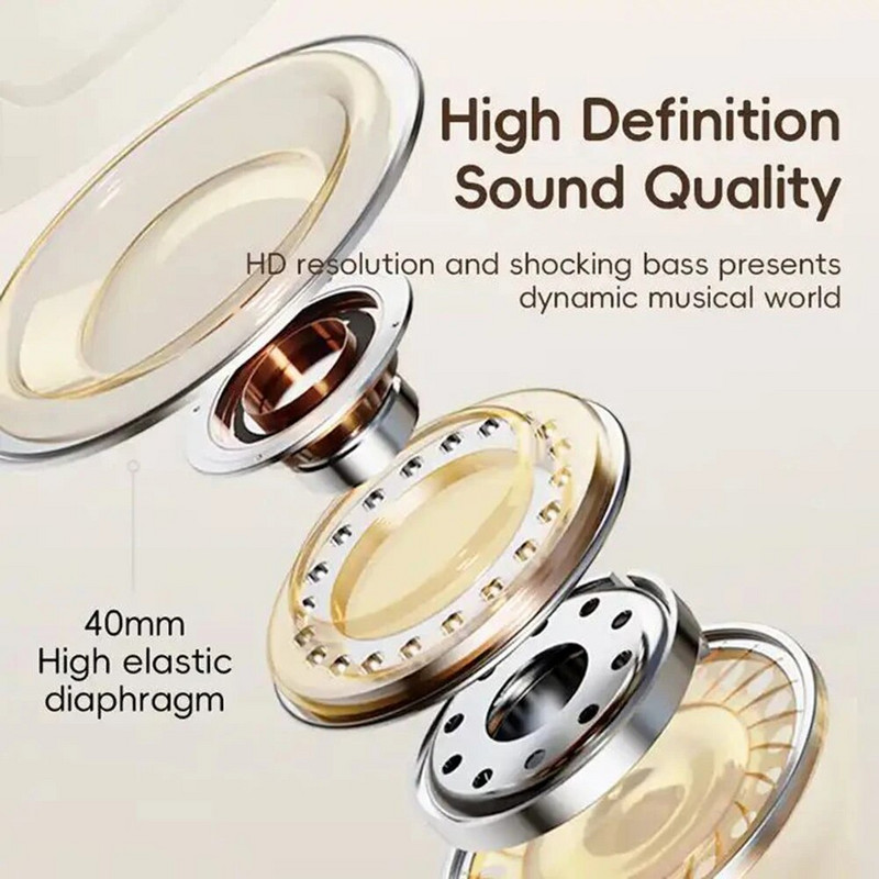 SPACEO3 belaidės „Bluetooth“ ausinės, plūduriuojančios per ausis Kompiuterio ausinės ANC triukšmą slopinančios ausinės