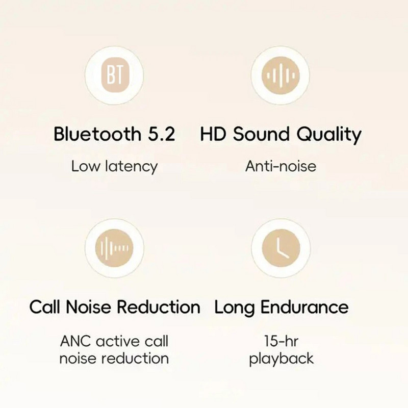 SPACEO3 belaidės „Bluetooth“ ausinės, plūduriuojančios per ausis Kompiuterio ausinės ANC triukšmą slopinančios ausinės