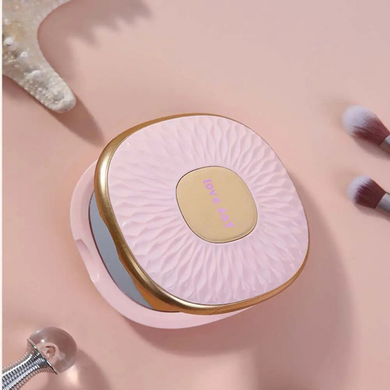 Cadou pentru femei Oglinzi de mână Mini oglindă de machiaj Oglindă de cosmetică pliabilă Oglindă compactă cu două fețe Oglindă cosmetică de buzunar