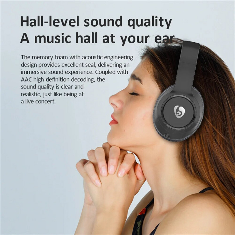 FF91 belaidės ausinės triukšmą slopinantis mikrofonas stereo garsas ausinės per ausis kompiuterio ausinės telefonams planšetiniams kompiuteriams