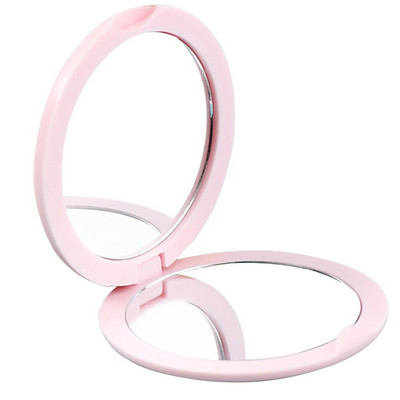 Καθρέφτης διπλής όψης τσέπης Στρογγυλός αναδιπλούμενος καλλυντικός καθρέφτης οβάλ καθρέφτης μακιγιάζ ταξιδιού Φορητός για τσέπη τσάντα τσάντας