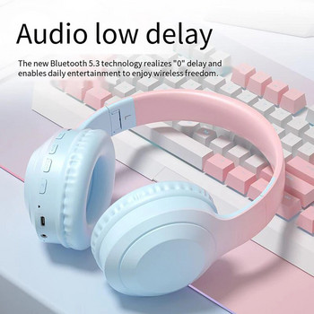 Ασύρματα ακουστικά Ακουστικά με στερεοφωνικό ήχο Ασύρματες κλήσεις Μείωση θορύβου παιχνιδιών για παιχνίδια υπολογιστών Συνάντηση γραφείου Zoom