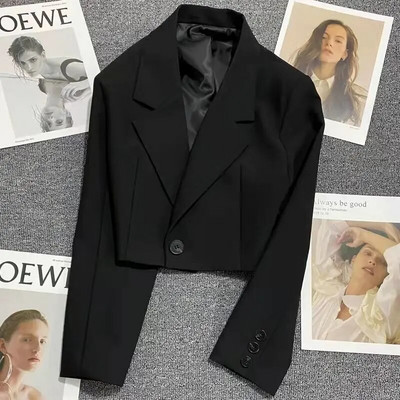 Blazere cu un singur nasture Femei Toamnă Solid All-metch Daily Leisure Basics Creativitate Seducătoare Populare Trendy Stil coreean Doamnelor
