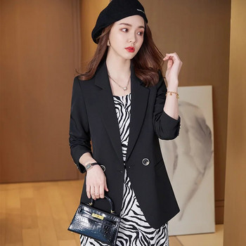 Χακί κοστούμι Γυναικείο παλτό άνοιξη φθινόπωρο 2024 Νέα μόδα Κορεάτικα μακρυμάνικα σακάκια Γυναικείο μπουφάν Casual γραφείο Γυναικεία μπλουζάκια