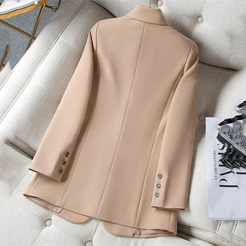 Χακί κοστούμι Γυναικείο παλτό άνοιξη φθινόπωρο 2024 Νέα μόδα Κορεάτικα μακρυμάνικα σακάκια Γυναικείο μπουφάν Casual γραφείο Γυναικεία μπλουζάκια